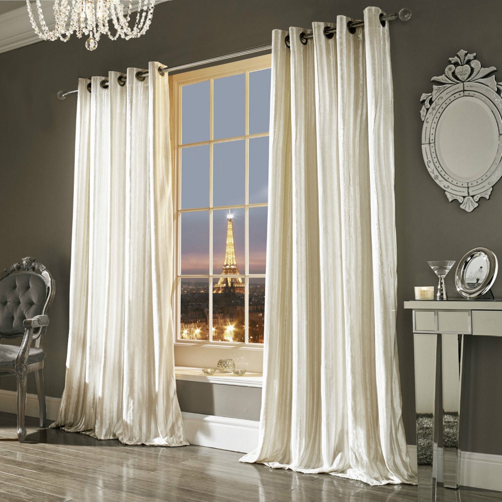 Iliana Oyster Lined Eyelet RM Curtains by Kylie Minogue At Home